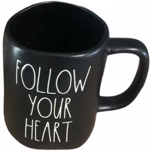 RAE DUNN Mug Follow Your Heart Coffee Tea Cup - Picture 3 of 7